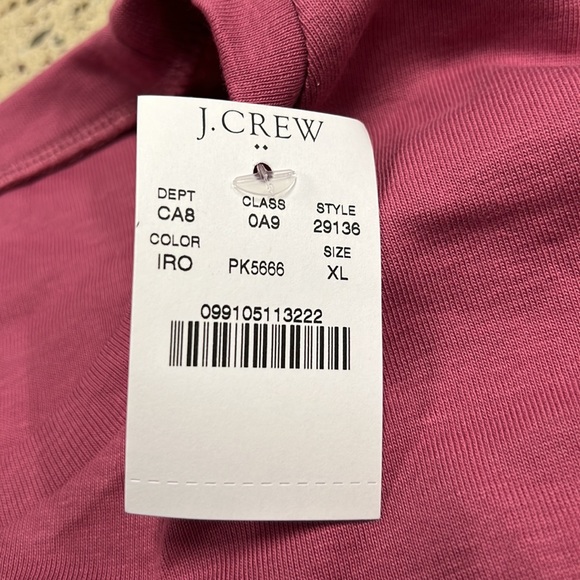 Women’s Fine Rib Cotton Long Sleeve J.Crew Mercantile Size XL. Icy Rose. - Picture 3 of 3